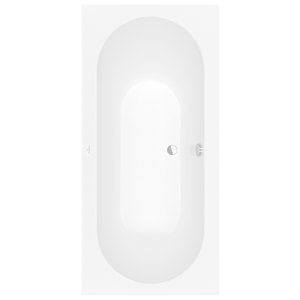 Villeroy and Boch rectangular bathtub UBQ199OBE2V-RW 190 x 90 cm, central drain, stone white
