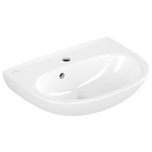 Villeroy and Boch O.novo washbasin 434050R1 50x38cm, oval, tap hole with overflow, white C-plus
