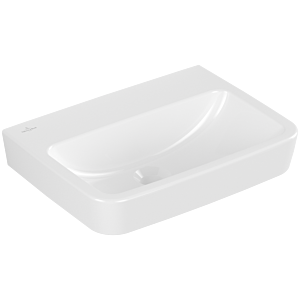 Villeroy et Boch O.novo lave-mains 434453T2 50x37cm, carré, sans trou pour robinet, sans trop-plein, blanc AntiBac C-plus