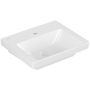 Villeroy and Boch Subway 3.0 Cloakroom basin 4370FLRW 45x37cm, with tap hole / without overflow, stone white C-plus