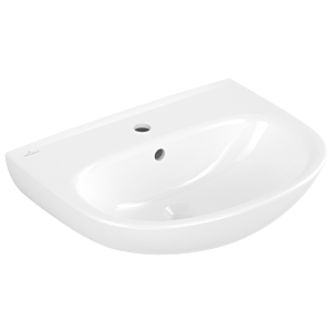 Villeroy und Boch O.novo Waschtisch 4A405501 55x44cm, oval, Hahnloch mit Überlauf, weiß