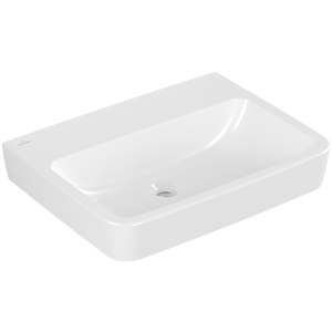 Villeroy und Boch O.novo Waschtisch 4A4163T2 60x46cm, eckig, ohne Hahnloch, ohne Überlauf, weiß AntiBac C-plus