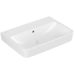 Villeroy und Boch O.novo Einbau-/Aufsatz-Waschtisch 4A41KJR1 65 x 46 cm, ohne Hahnloch, eckig, mit Überlauf, weiß C-plus