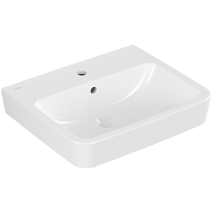 Villeroy et Boch O.novo lavabo à encastrer / à poser 4A41MGR1 55x46cm, carré, avec trou pour robinet, avec trop-plein, blanc C-plus