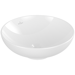 Villeroy and Boch Loop &amp; friends countertop washbasin 4A460101 d= 42cm, without tap hole bank, without overflow, white