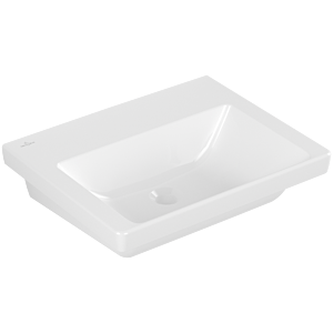 Villeroy und Boch Subway 3.0 Waschtisch 4A7058R1 55x44cm, ohne Hahnloch/ohne Überlauf, weiß C-plus