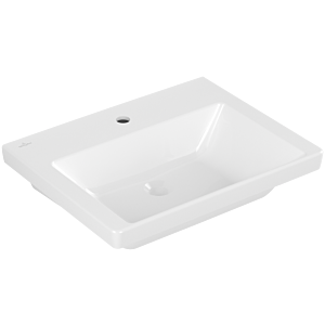 Villeroy und Boch Subway 3.0 Schrank-Waschtisch 4A706101 60x47cm, mit 1 Hahnloch/ohne Überlauf, weiß