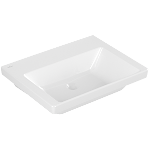 Villeroy and Boch Subway 3.0 washbasin 4A706F01 60x47cm, ground underside, without tap hole / without overflow, white
