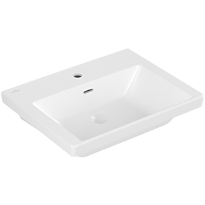 Villeroy und Boch Subway 3.0 Schrank-Waschtisch 4A706GRW 60x47cm, Unterseite geschliffen, mit 1 Hahnloch/mit Überlauf, stone white C-plus