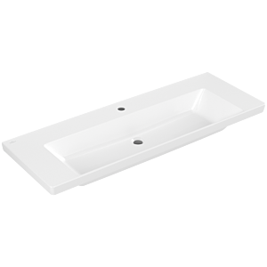 Subway 3.0 Villeroy et Boch vasque 4A70D201 130x47cm, avec 2000 / sans trop-plein, blanc