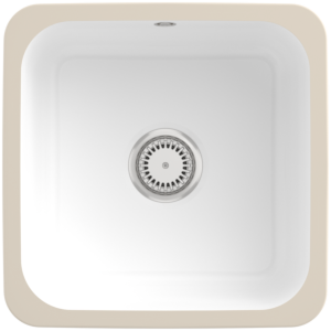 Villeroy und Boch Unterbauspüle 670301R1 mit Ablaufgarnitur, Handbetätigung, Befestigungssatz, weiß