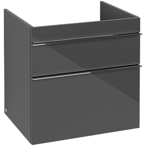 Villeroy and Boch Venticello vanity unit A92401FP 60.3 x 59 x 50.2 cm, chrome handle, Glossy Grey