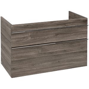 Villeroy and Boch Venticello vanity unit A92601RK 95.3x59x50.2cm, basin in the middle, handle chrome, Stone Oak
