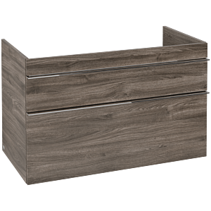 Villeroy and Boch Venticello vanity unit A92701RK 95.3x59x50.2cm, basin left, handle chrome, Stone Oak