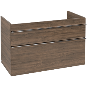 Villeroy und Boch Venticello Waschtisch-Unterschrank A92801VH 95,3 x 59 x 50,2 cm, Becken rechts, Griff Chrom, arizona oak
