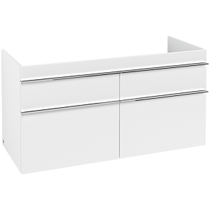 Villeroy & Boch Venticello Unterschrank A92901MS XXL, 115,3x59x50,2cm, Griff Chrom, Weiß Matt