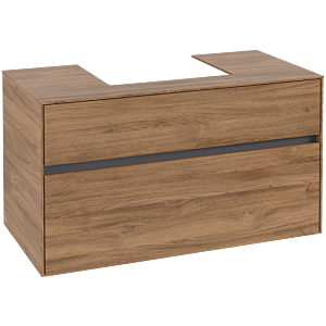Collaro Villeroy et Boch vasque C01600RH 100x54.8x50cm, centre de vasque, Kansas Oak