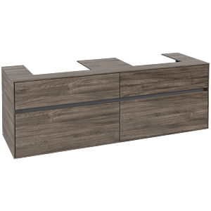 Villeroy and Boch Collaro vanity unit C02100RK 160x54.8x50cm, for 2 Basin Fixing Kit , Stone Oak