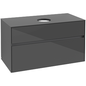 Collaro Villeroy et Boch vasque C03800FP 100 x 54,8 x 50 cm, Glossy Grey