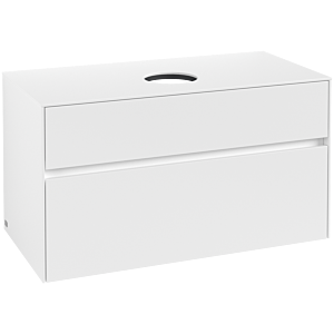 Villeroy und Boch Collaro Waschtischunterschrank C03800MS 100 x 54,8 x 50 cm, Waschtisch mittig, White Matt