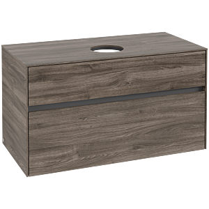 Villeroy und Boch Collaro Waschtischunterschrank C03800RK 100x54,8x50cm, Waschtisch mittig, Stone Oak