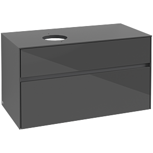 Collaro Villeroy et Boch vasque C03900FP 100 x 54,8 x 50 cm, Glossy Grey