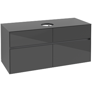 Villeroy and Boch Collaro vanity unit C04100FP 120 x 54.8 x 50 cm, Glossy Grey