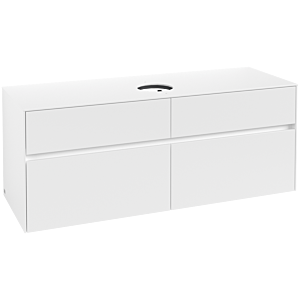 Villeroy und Boch Collaro Waschtischunterschrank C04500MS 140 x 54,8 x 50 cm, Waschtisch mittig, White Matt