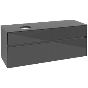 Villeroy and Boch Collaro vanity unit C04600FP 140 x 54.8 x 50 cm, Glossy Grey