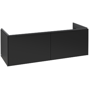 Villeroy and Boch Subway 3.0 vanity unit C567L1VL 127.2x42.9x47.8cm, with LED / handle Volcano black, volcano black