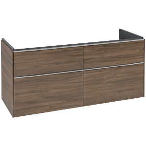 Villeroy and Boch Subway 3.0 vanity unit C56800VH 127.2x56.6x47.8cm, without LED / handle aluminum glossy, arizona oak