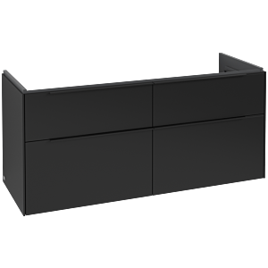 Villeroy und Boch Subway 3.0 Waschtisch-Unterschrank C56801VL 127,2x56,6x47,8cm, ohne LED/Griff Volcano black, volcano black