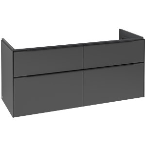 Subway 3.0 Villeroy et Boch vasque C56801VR 127,2x56,6x47,8cm, sans LED / poignée Noir volcan, graphite