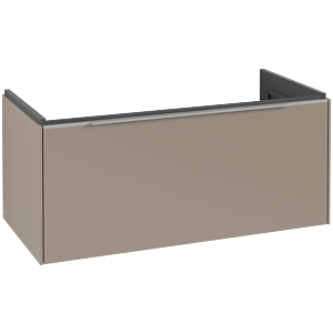 Villeroy und Boch Subway 3.0 Waschtisch-Unterschrank C56900VM 97,3x42,9x47,8cm, ohne LED/Griff Aluminium glänzend, taupe