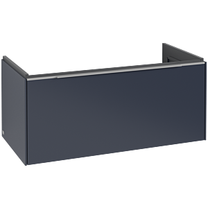 Villeroy and Boch Subway 3.0 vanity unit C56900VQ 97.3x42.9x47.8cm, without LED / handle aluminum glossy, marine blue