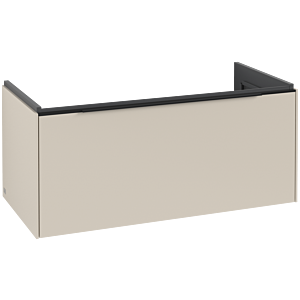 Villeroy and Boch Subway 3.0 vanity unit C56901VN 97.3x42.9x47.8cm, without LED / handle Volcano black, cashmere gray