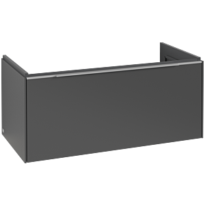 Villeroy und Boch Subway 3.0 Waschtisch-Unterschrank C569L0VR 97,3x42,9x47,8cm, mit LED/Griff Aluminium glänzend, graphite