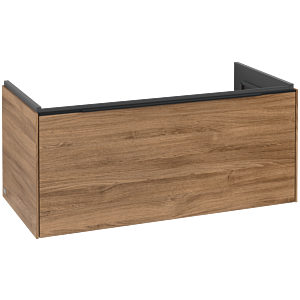 Villeroy and Boch Subway 3.0 vanity unit C569L1RH 97.3x42.9x47.8cm, with LED / handle Volcano black, kansas oak