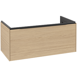 Subway 3.0 Villeroy et Boch vasque C569L1VJ 97,3x42,9x47,8cm, avec LED / poignée Volcano noir, chêne nordique