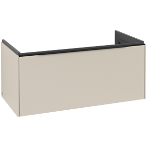Villeroy and Boch Subway 3.0 vanity unit C569L1VN 97.3x42.9x47.8cm, with LED / handle Volcano black, cashmere gray