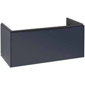 Villeroy and Boch Subway 3.0 vanity unit C569L1VQ 97.3x42.9x47.8cm, with LED / handle Volcano black, marine blue