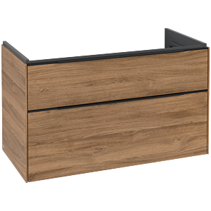 Villeroy and Boch Subway 3.0 vanity unit C57001RH 97.3x57.6x47.8cm, without LED / handle Volcano black, kansas oak