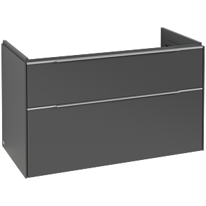 Subway 3.0 Villeroy et Boch vasque C570L0VR 97,3x57,6x47,8cm, avec LED / poignée aluminium brillant, graphite