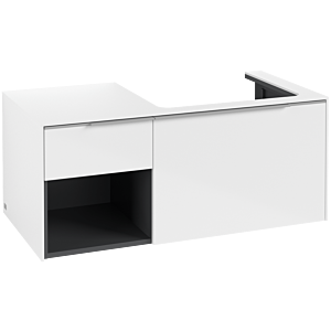 Subway 3.0 Villeroy et Boch vasque C57100VE 100,1x42,25x51,6cm, sans LED / poignée aluminium brillant, blanc brillant