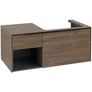 Villeroy und Boch Subway 3.0 Waschtisch-Unterschrank C571L1VH 100,1x42,25x51,6cm, mit LED/Griff Volcano black, arizona oak
