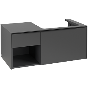 Villeroy und Boch Subway 3.0 Waschtisch-Unterschrank C571L1VR 100,1x42,25x51,6cm, mit LED/Griff Volcano black, graphite