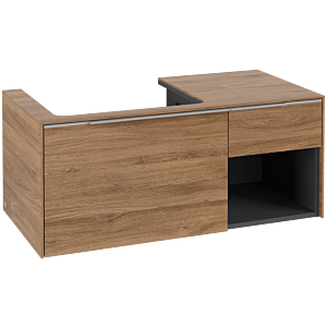 Villeroy und Boch Subway 3.0 Waschtisch-Unterschrank C57200RH 100,1x42,25x51,6cm, ohne LED/Griff Aluminium glänzend, kansas oak