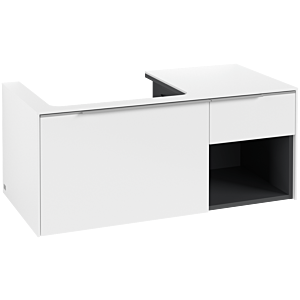 Villeroy und Boch Subway 3.0 Waschtisch-Unterschrank C57200VF 100,1x42,25x51,6cm, ohne LED/Griff Aluminium glänzend, pure white