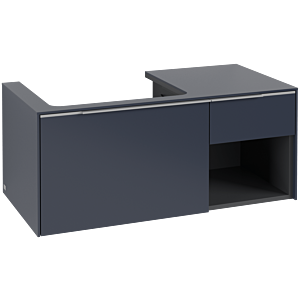 Villeroy und Boch Subway 3.0 Waschtisch-Unterschrank C57200VQ 100,1x42,25x51,6cm, ohne LED/Griff Aluminium glänzend, marine blue