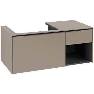 Subway 3.0 Villeroy et Boch vasque C57201VM 100,1x42,25x51,6cm, sans LED / poignée Noir volcan, taupe